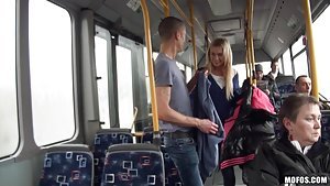 Lindsey Olsen in Mofos B Sides: Blond-haired beauty gets brutally ass-fucked on a public bus