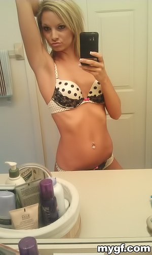 Brown-eyed blonde ex-GF posing naked and fucking in the shower