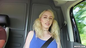 Grace Harper in Stranded Teens: Pigtailed blonde teen in a bodysuit gets fucked in the back of a van