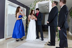 Angela White in Real Wife Stories: Thick redheaded bride gets brutally banged on a bed doggy style
