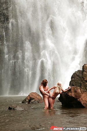 Digital Playground: Wild blond-haired nympho gets banged near a beautiful waterfall