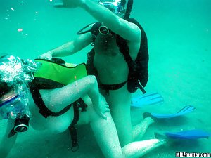 Jessica in Milf Hunter: Green bikini MILF enjoys scuba diving and underwater fucking