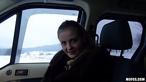Alexa in Public Pickups: Blond-haired slut with a ponytail gets banged in the backseat
