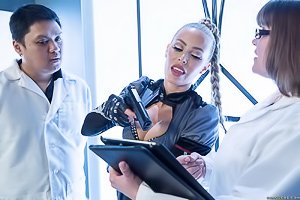 Action hottie with beautiful tits gets banged b a big-dicked guy