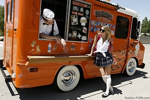 Carmen Callaway in Bad Teens Punished: Skirt-wearing teen schoolgirl gets fucked by a creepy ice cream man