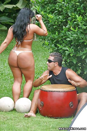 Monica Santhiago in Extreme Asses: Tatted-up Latina shows her curves and gets brutally banged outdoors