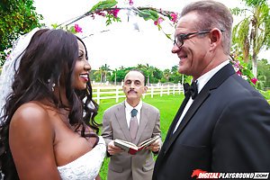 Digital Playground: Ebony seductress in a wedding dress gets fucked by a hung white dude
