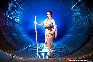 Digital Playground: Brunette Jedi gets fucked by big-dicked Stormtroopers in captivity