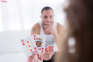 Round of poker turns into hardcore pussy poking for this thick babe