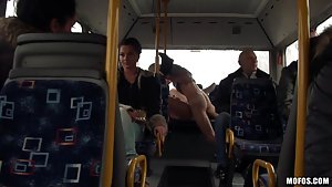 Lindsey Olsen in Mofos B Sides: Blond-haired beauty gets brutally ass-fucked on a public bus